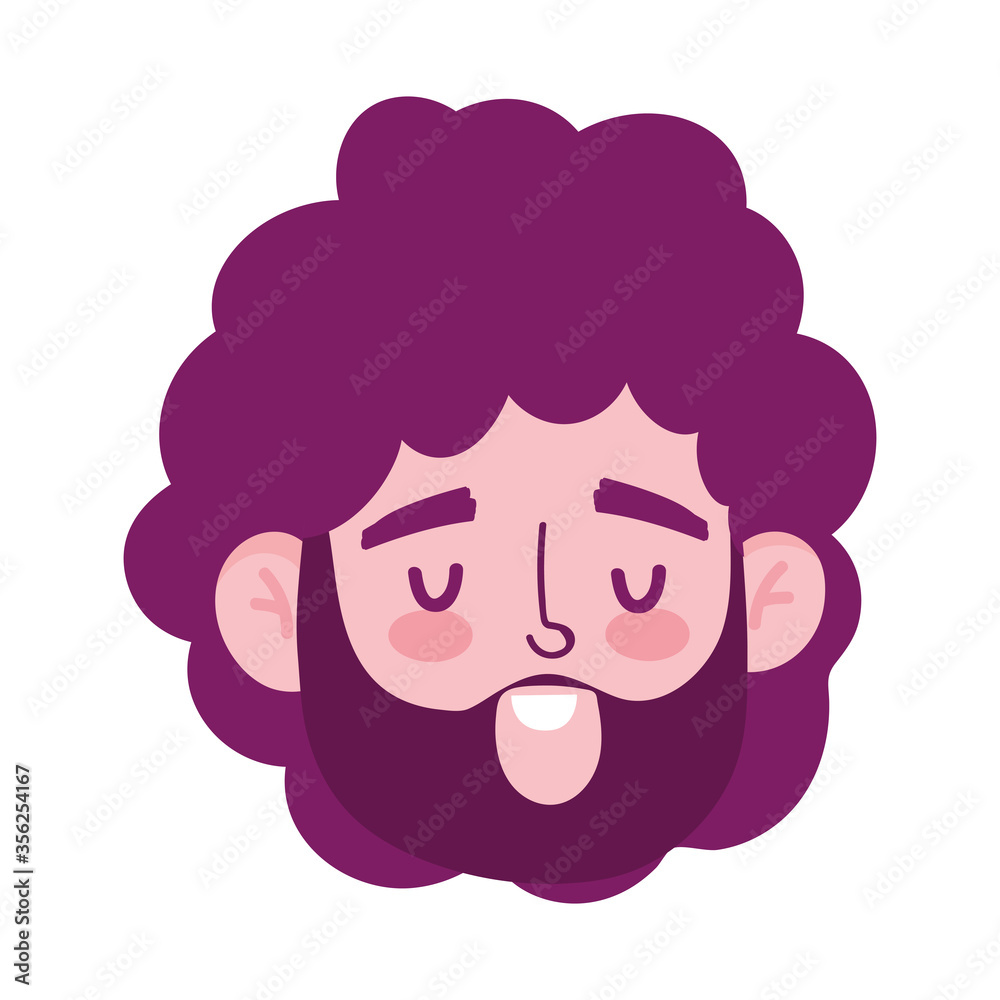 male face beard character portrait man isoated design icon male face beard character portrait man isoated design icon