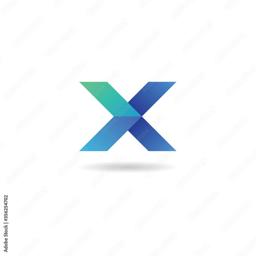 initial x logo design vector, icon, element, template