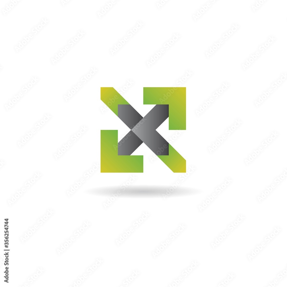 Obraz premium initial x logo design vector, icon, element, template