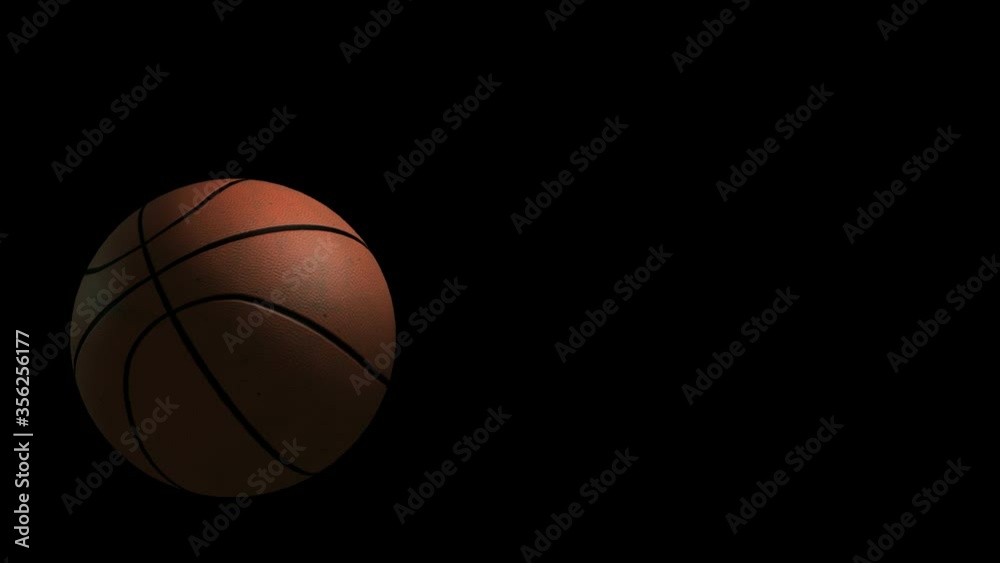 Basketball rotating left of frame Basketball rotating left of frame
