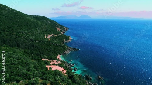 Aerial view of coastline