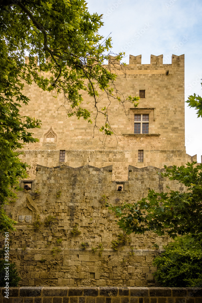 The Palace of the Grand Master of the Knights of Rhodes, a medieval castle in the city of Rhodes, on the island of Rhodes in Greece