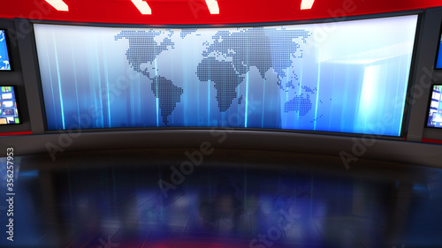 3d virtual news studio
