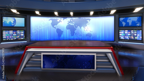 3d virtual news studio