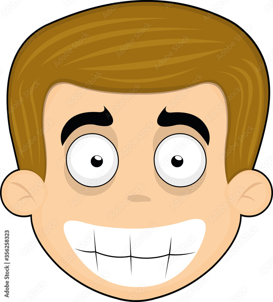 Fototapeta premium Vector illustration of the face of a nice cartoon man