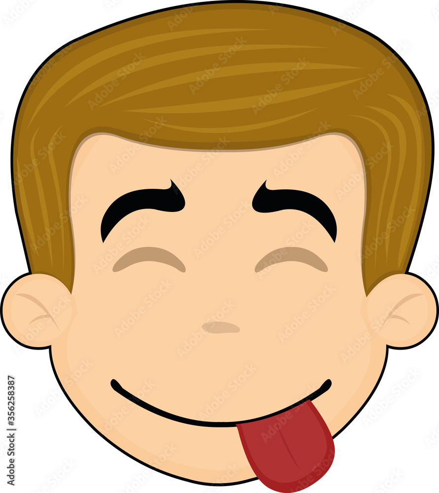 Vector illustration of the face of a nice cartoon man