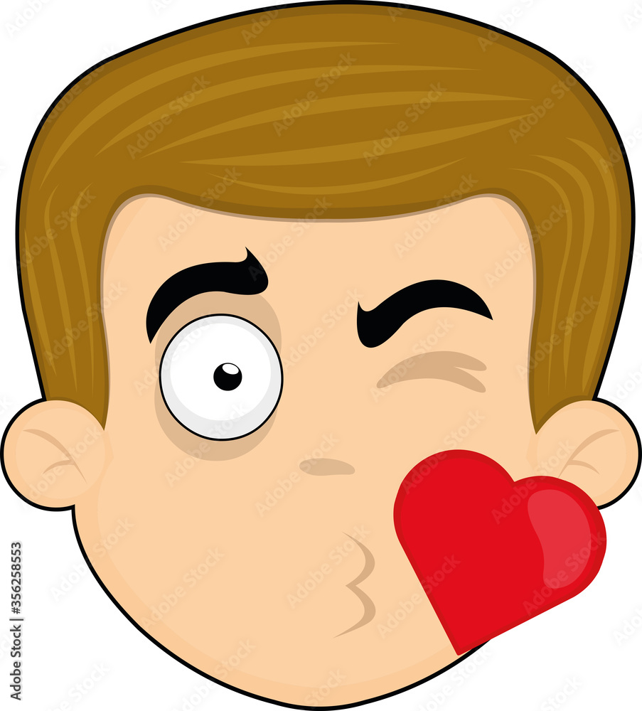 Vector illustration of the face of a nice cartoon man Vector illustration of the face of a nice cartoon man
