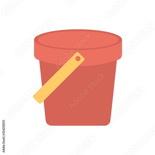 Bucket icon in flat design style.