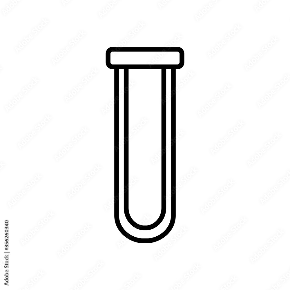 test tube icon, line style test tube icon, line style