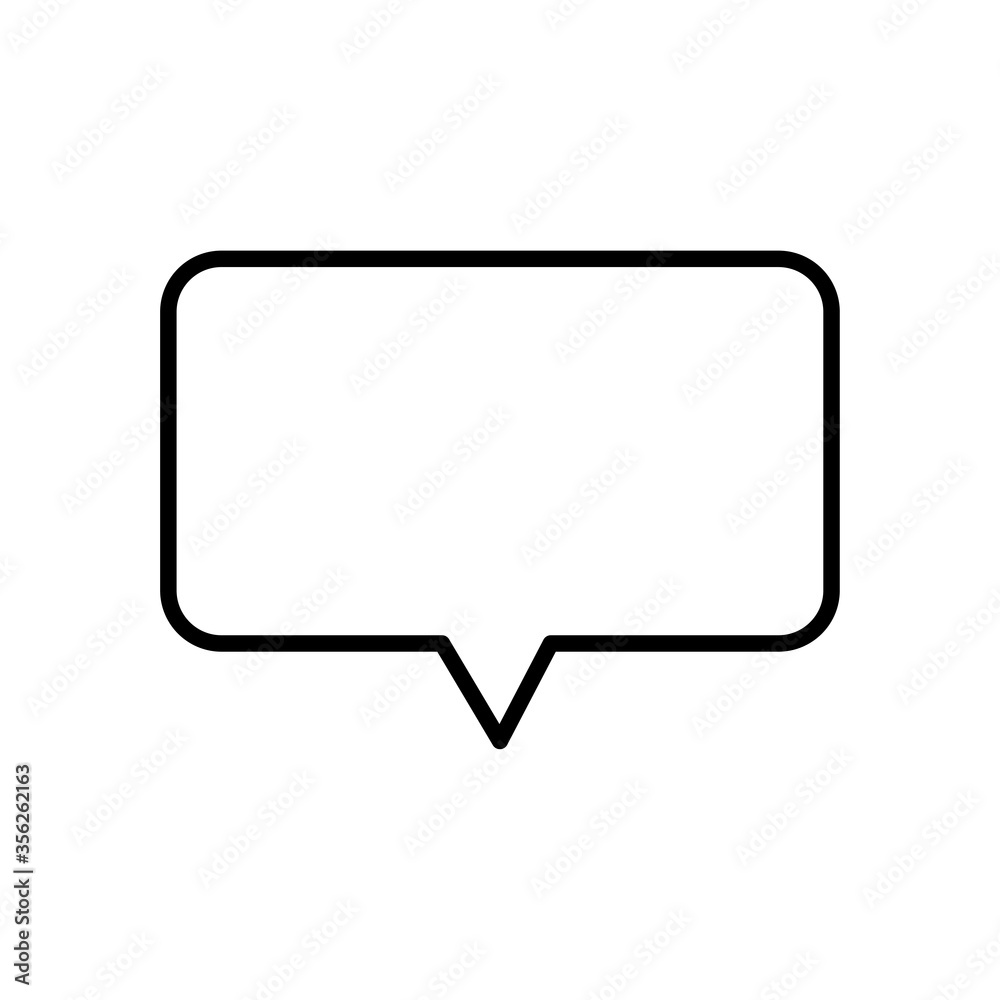 speech bubble icon, line style speech bubble icon, line style