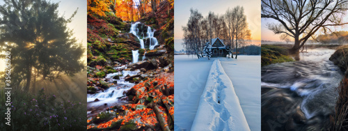 Four Seasons Collage - Spring, Summer, Autumn, Winter