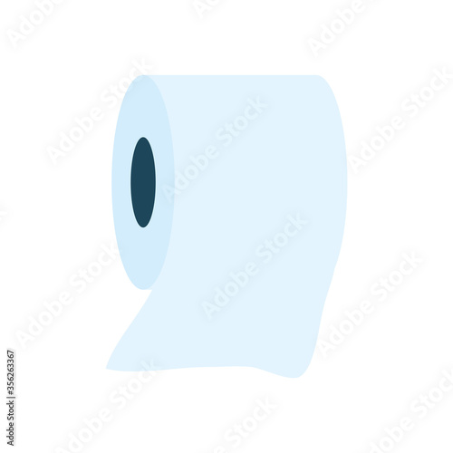 toilet paper icon, flat style
