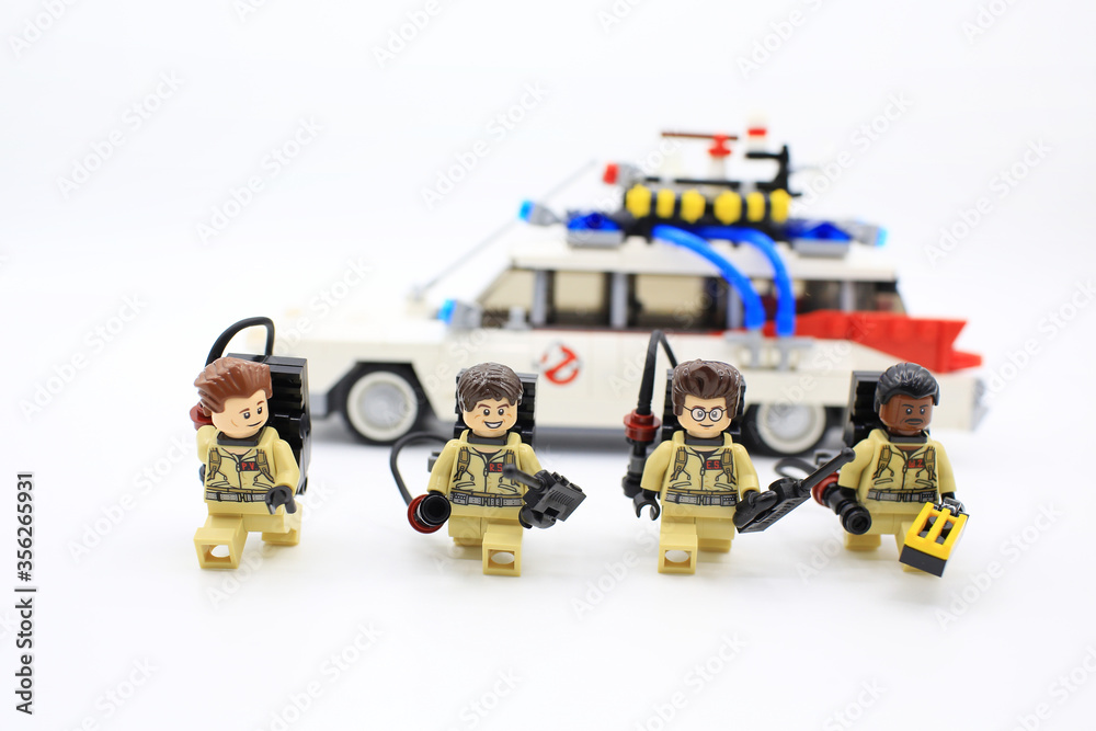 HONG KONG, MAY 25: Studio shot of Lego ghostbuster , combine from