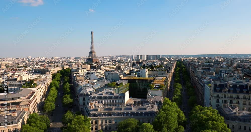 Cityscape with old town and Eiffel Tower Cityscape with old town and Eiffel Tower