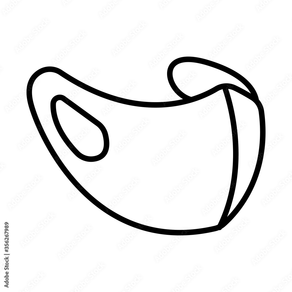 medical mask protection accessory line style icon medical mask protection accessory line style icon