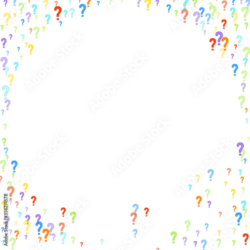 Question marks Quiz doubt survey faq public poll.