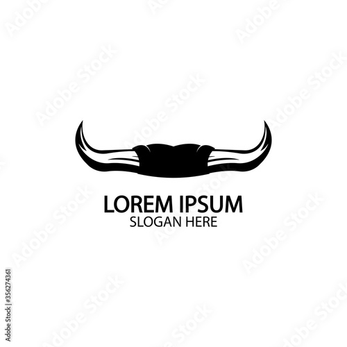 Bull horn logo and symbol template icons app