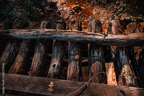 the edge of the old wooden road in the eu