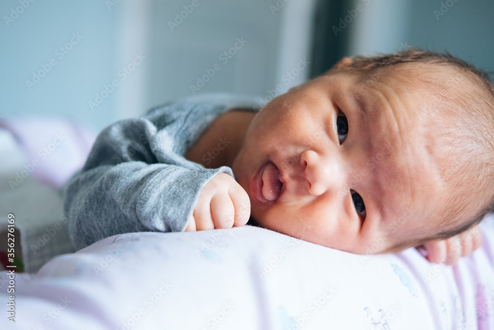 cute infant boy at home