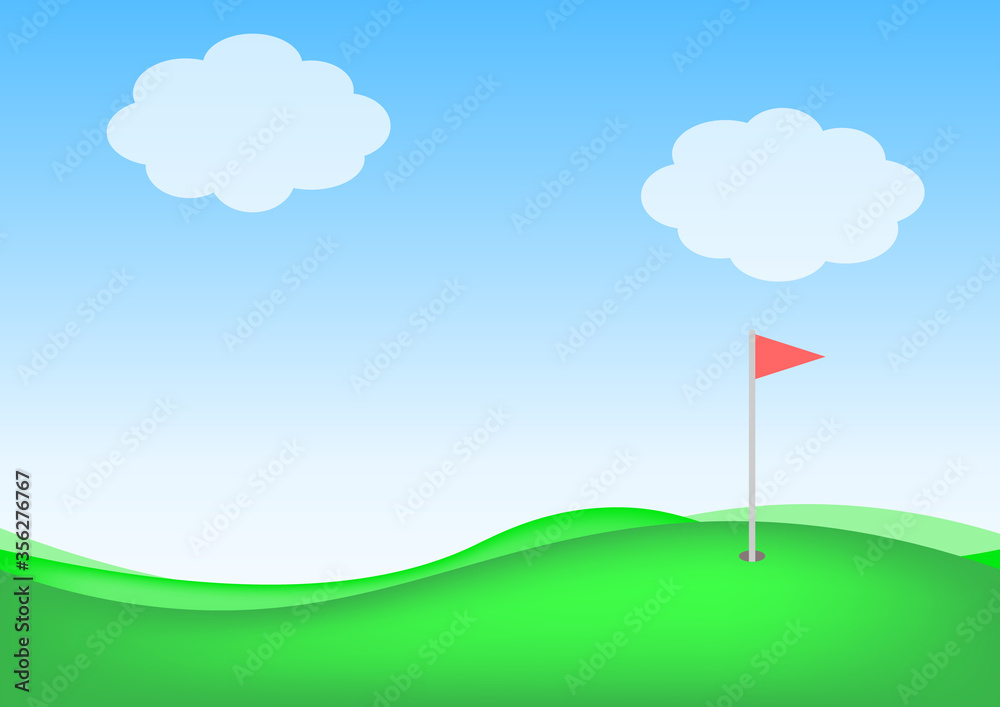 Fototapeta premium ゴルフ場 風景 バナー golf course