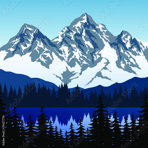 mountain landscape in winter