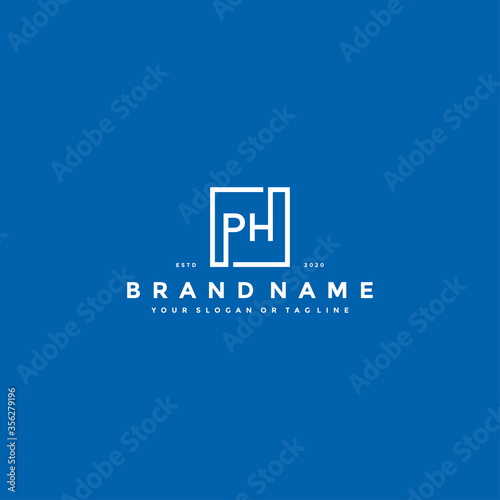letter PH logo design vector