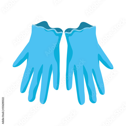 rubber gloves line style icon