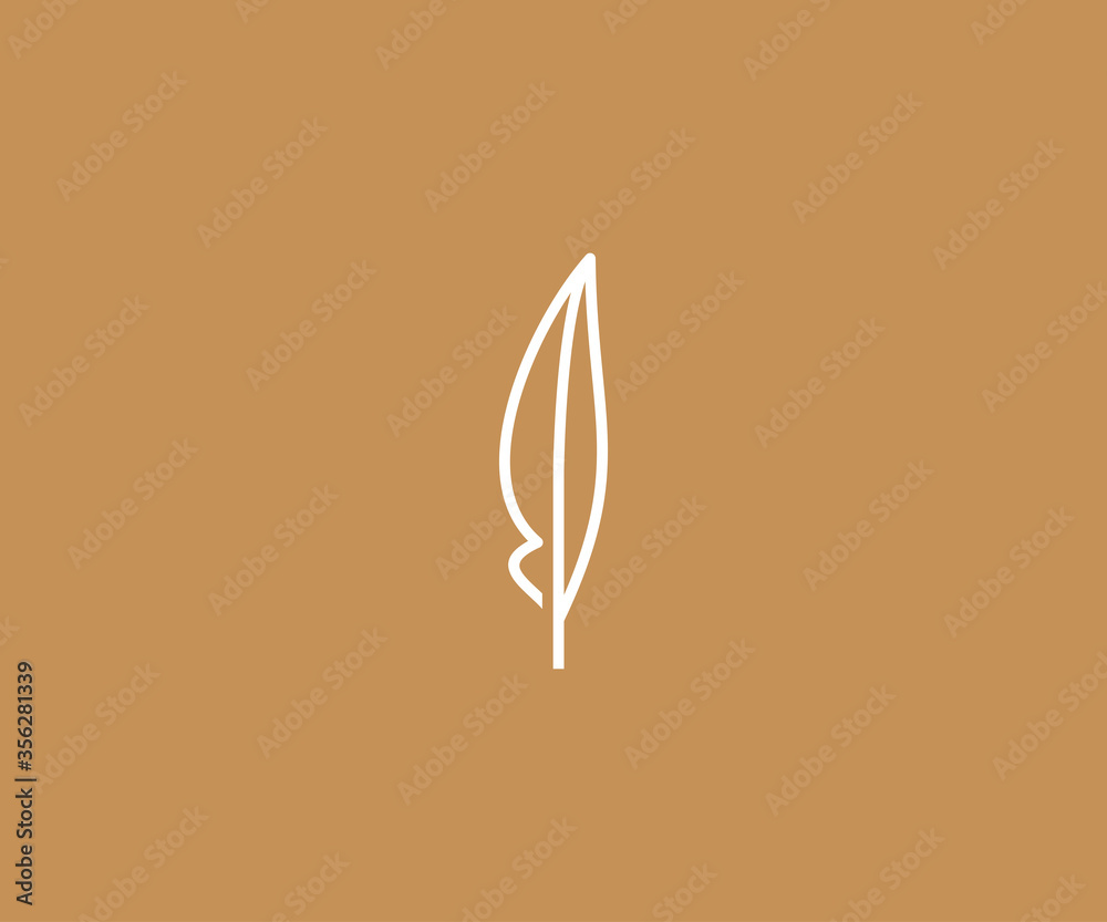 Feather logo design vector template Feather logo design vector template