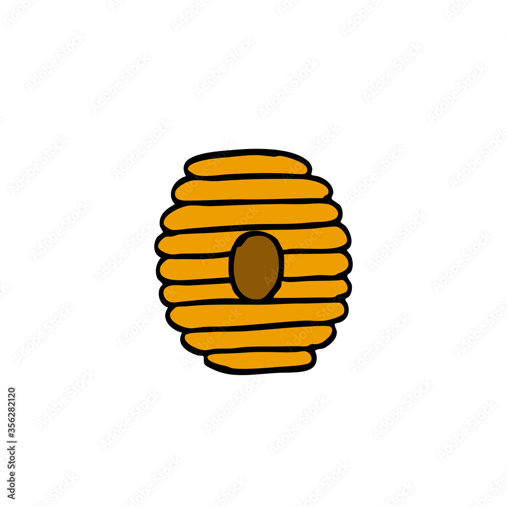 beehive doodle icon, vector illustration beehive doodle icon, vector illustration