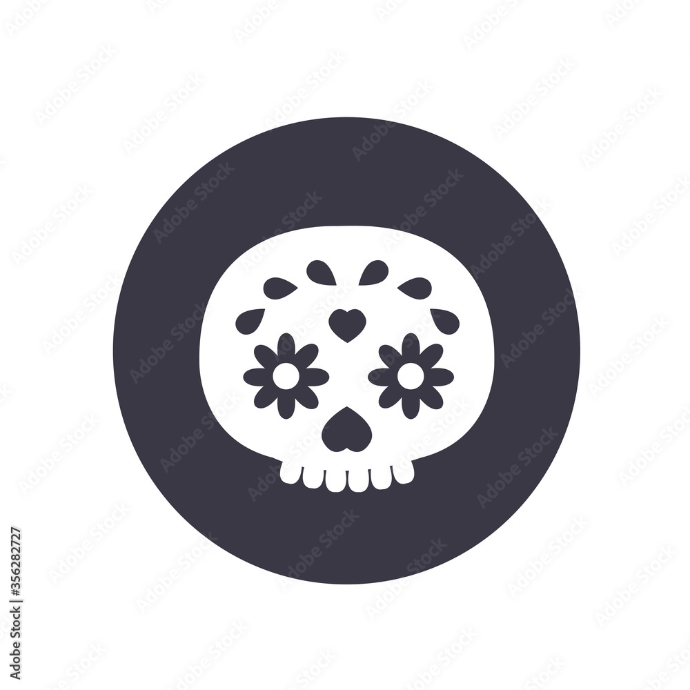 calavera doodle icon, vector illustration calavera doodle icon, vector illustration