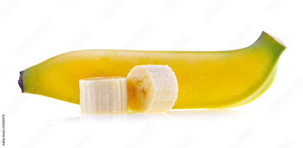 Banana isolated on white background.
