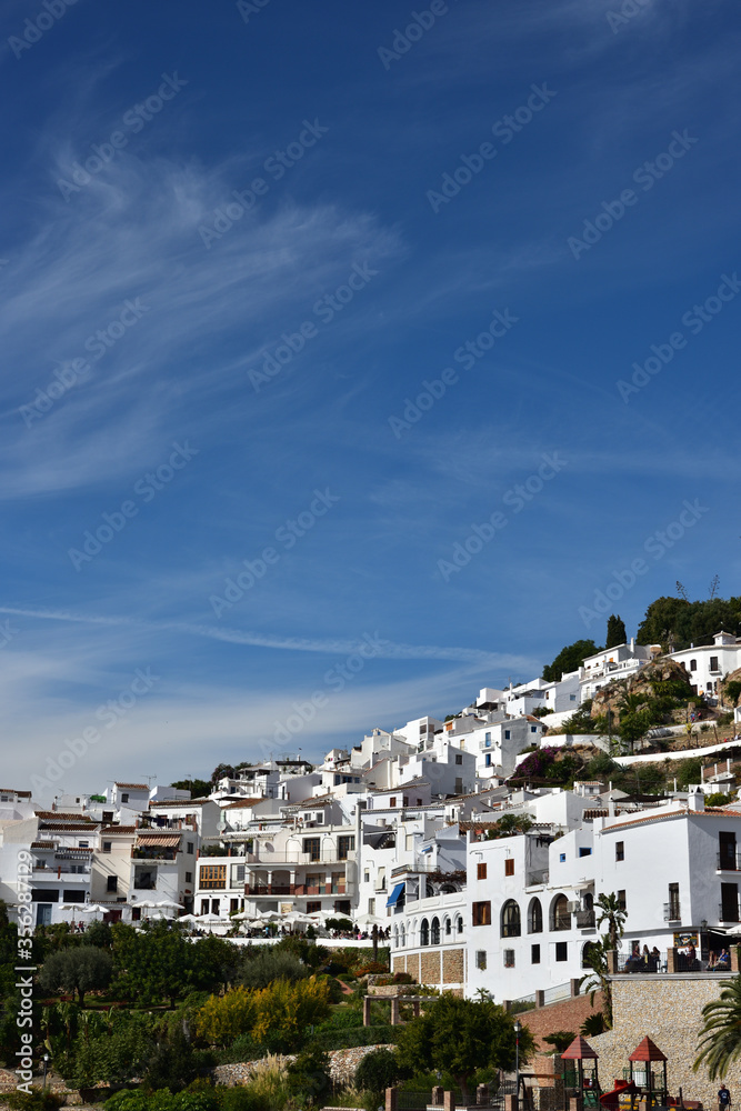 beautiful white village, Frigiliana, Spain 