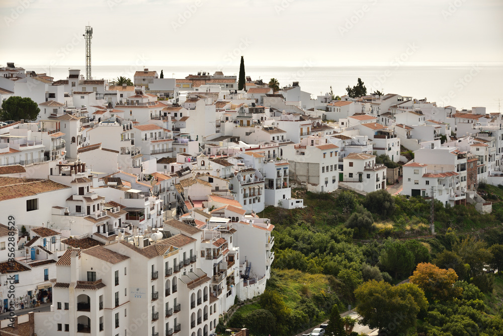 Fototapeta premium beautiful white village, Frigiliana, Spain 
