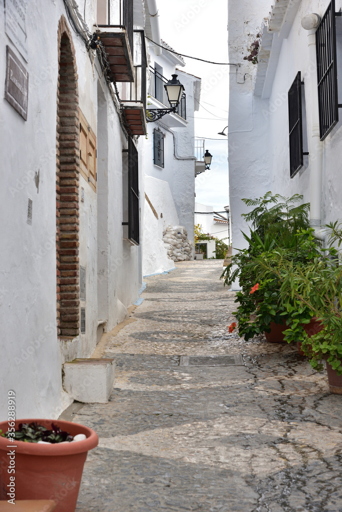 Fototapeta premium beautiful white village, Frigiliana, Spain 
