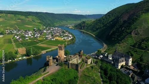 Wallpaper Mural Castle on a hill in a valley beside a wide river surrounded by wooded hills. Torontodigital.ca