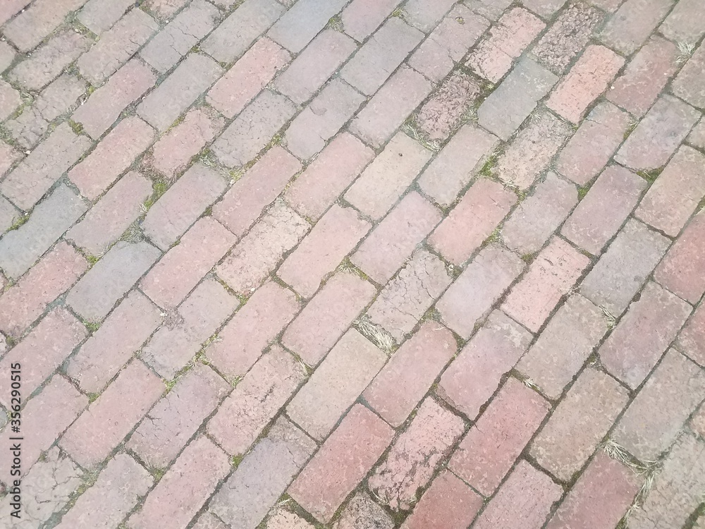 red brick masonry on the ground or background