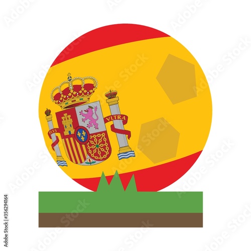 football with spain flag