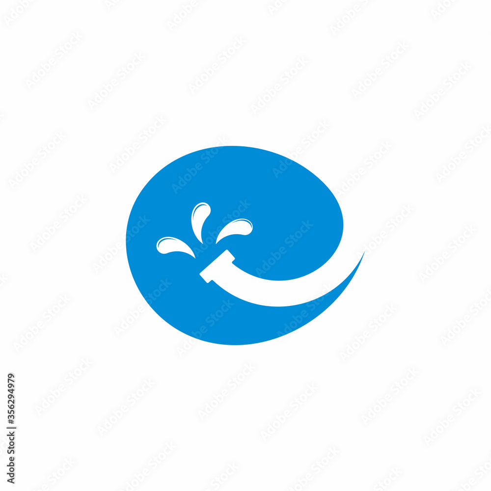 pipe water splash symbol logo vector pipe water splash symbol logo vector