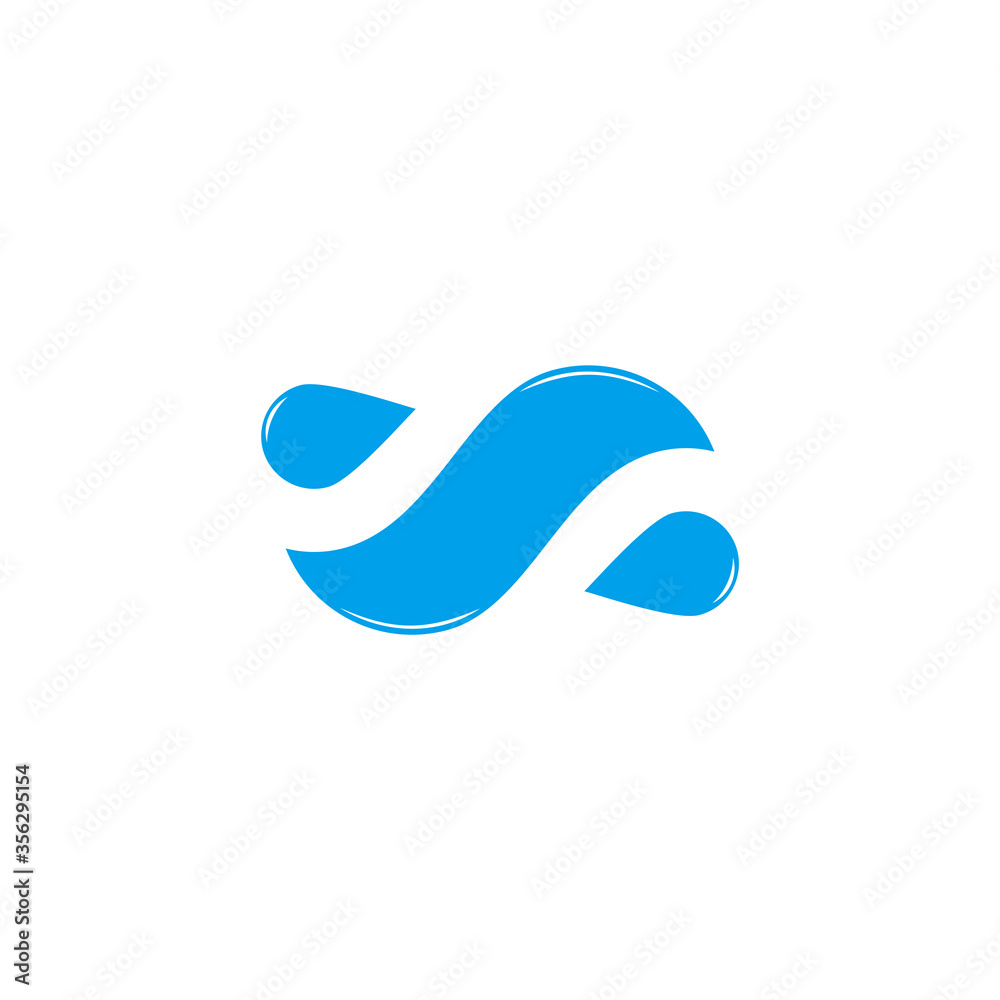simple geometric water splash symbol logo vector simple geometric water splash symbol logo vector