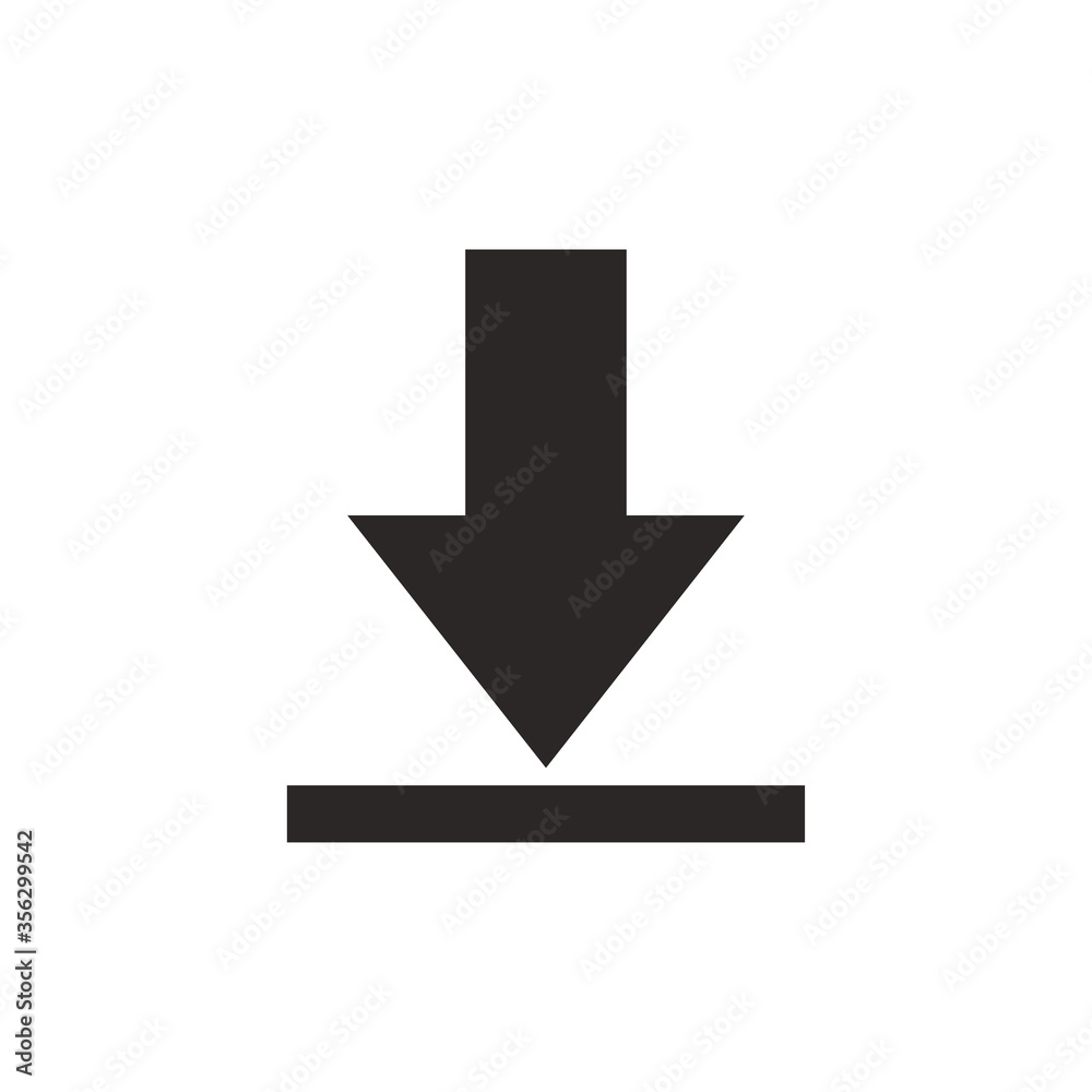 Download file icon in flat style. Arrow down downloading vector illustration on white isolated background. Download business concept. Download file icon in flat style. Arrow down downloading vector illustration on white isolated background. Download business concept.