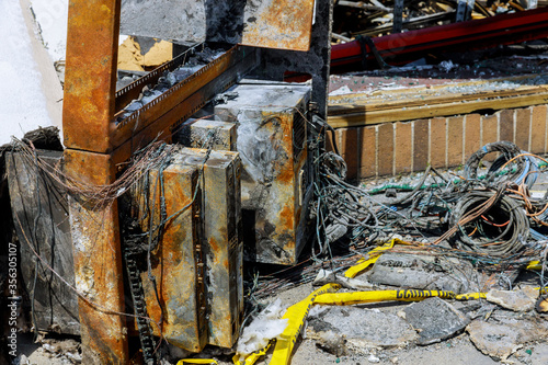 Interior fire damage after a night of riots in Midway Saint Paul Minneapolis Protest and Riots Fueled by the Death of Under Police