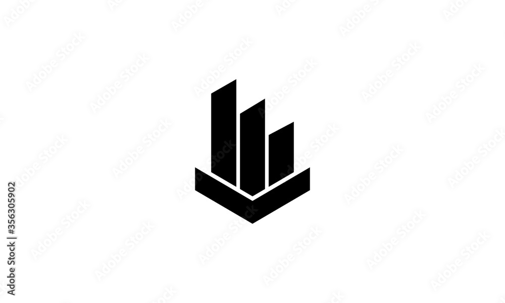 V logo build growth V logo build growth