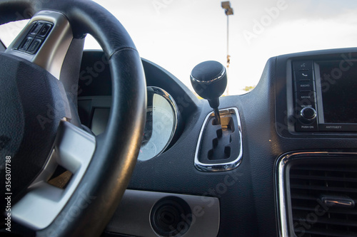 Wheel and Transmission in the Interior of a Car © Gottography