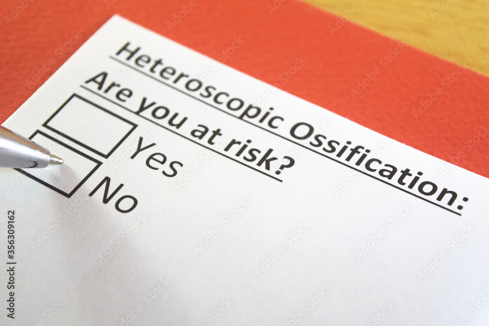 One person is answering question about heteroscopic ossification. One person is answering question about heteroscopic ossification.