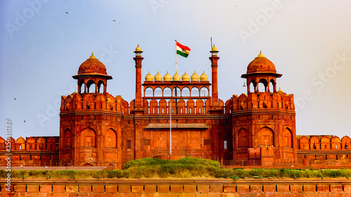 Fotografiet Red Fort is a historic fort UNESCO world Heritage Site at Delhi