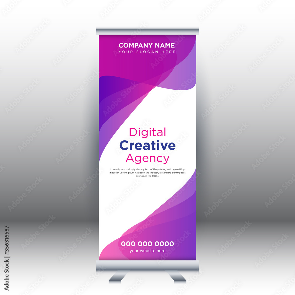 Creative abstract modern corporate business vertical roll up banner design template vector illustration concept exhibition advertising, presentation, cover publication. Creative abstract modern corporate business vertical roll up banner design template vector illustration concept exhibition advertising, presentation, cover publication.