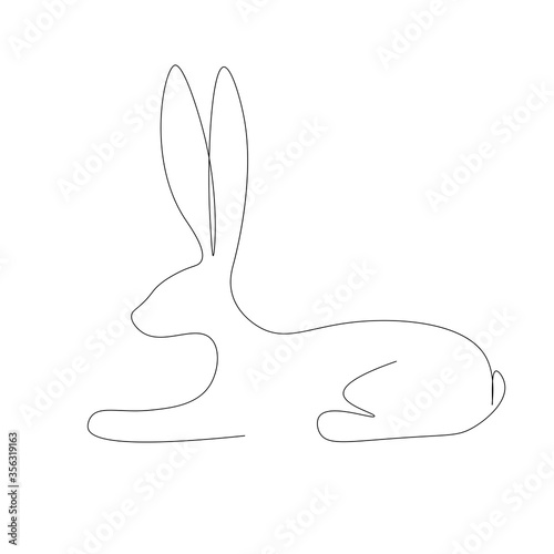 Bunny animal silhouette vector illustration