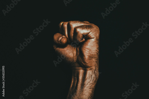 Black man's clenched fist