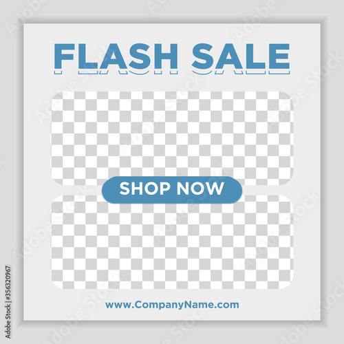 Modern and Unique Social Media Banner Template for Promotion and Digital Marketing. Promotional Square Web Banner for Social Media. Elegant and Simple Discount Promo Ads