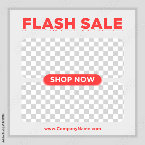 Modern and Unique Social Media Banner Template for Promotion and Digital Marketing. Promotional Square Web Banner for Social Media. Elegant and Simple Discount Promo Ads
